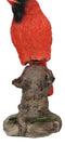 Wild Northern Red Cardinal Bird Perching on Tree Stump Spring Bouncing Figurine