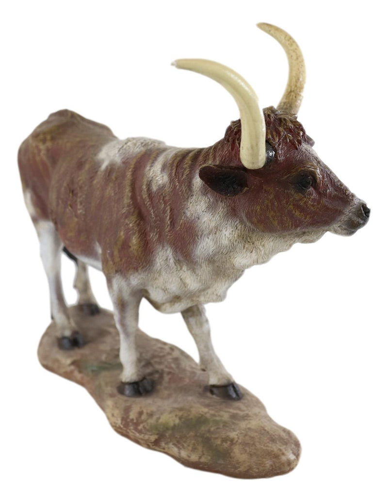 Lifelike North American Texas Longhorn Cattle Cow Steer Collectible Figurine 12"