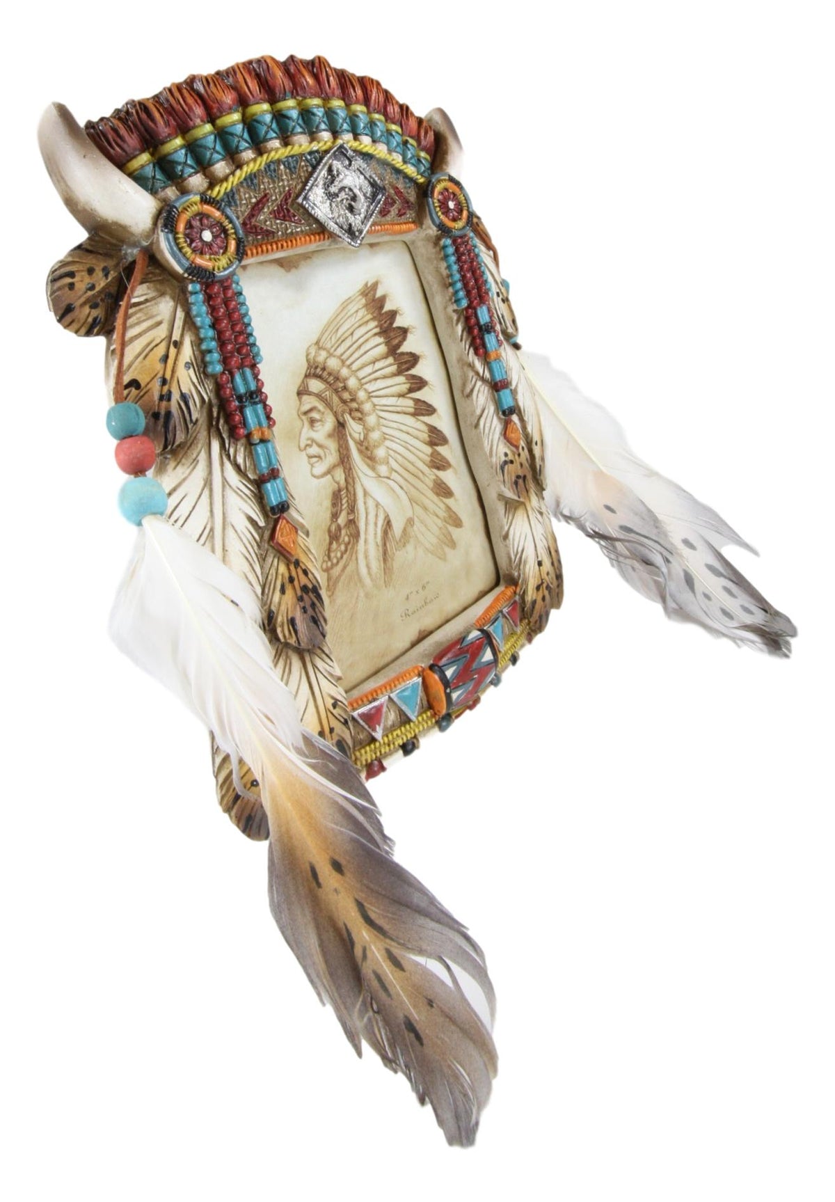 Pack of 2 Southwest Native Indian Wolf Dreamcatcher Wall Or Table Picture Frames