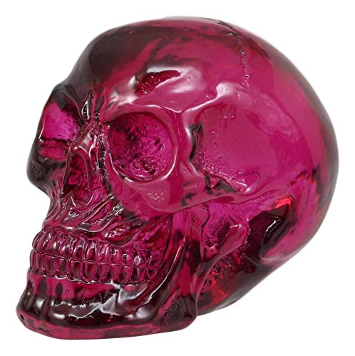 Ebros Purple Translucent Witching Hour Gazing Skull Miniature Figurine 2.5" Long - Ebros Gift