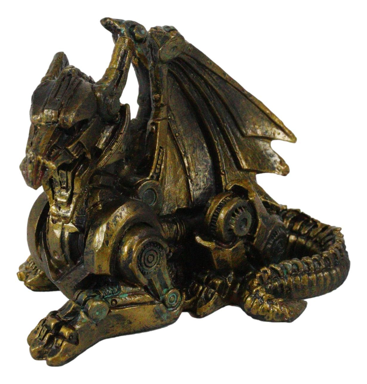 Ebros Gift Steampunk Dragon Figurine Cyber Robot Flying Machine Decorative Figure 3.5"L