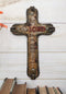Pack of 4 Rustic Western Inspirational Christian Bible Verses Wall Crosses Decor