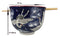 Japanese White Storks In Dark Blue Sky Ramen Soup Bowl With Chopsticks Set
