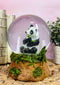 Ebros Giant Panda Bear Eating Bamboo Water Globe Collectible 6.25" Tall Decor