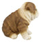 Ebros Lifelike Sitting Adorable Bulldog Puppy Dog Figurine 5"H Pet Pal Puppies