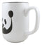 Set of 2 Giant Panda Bear Abstract Silhouette Art Ceramic Coffee Tea Mug Cup