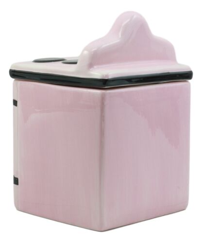 Ceramic Vintage Pink Oven Cookie Jar With Seal Tight Lid Old Fashioned Retro - Ebros Gift