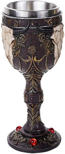 Country Western Wild Bison Horned Skull 7oz Drinking Vessel Wine Chalice Goblet