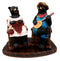 Ebros Gift Large Country Folk Bluegrass Honey Bear Couple Figurine 8.5" H Grow Old with Me Cottage Bears Playing Banjo & Knitting Yarn Decorative Sculpture