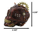 Mad Max Style Steampunk Cool Punk Gearwork Rock Skull Jewelry Box Figurine