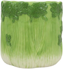 Ebros 4" Tall Ceramic Hearty Vegetable Celery Bunch Dish Bowl Holder Container - Ebros Gift