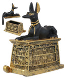 Ebros Egyptian God Hieroglyphic Anubis Dog Egyptian Miniature Cartouche Box