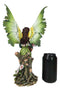 Princess Of The Forest Tribal Fairy With Red Dragon Pixie Wyrmling Statue