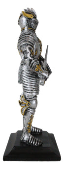 Royal Dragon Order Medieval Swordsman Knight Figurine Suit of Armor Coat Of Arms