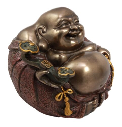 Large Lucky Buddha Zen Monk Of Wealth Prosperity Hotei Dharma Figurine Talisman