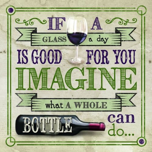 Ebros All About Wine Hosting Kitchen Decorative Ceramic Coaster Set Of 4