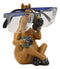 Caffeine Addict Brown Horse Drinking Coffee Eyeglass Spectacle Holder Statue