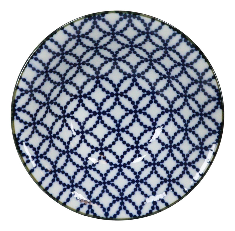 Ebros Made In Japan 4 Piece Geometry Ceramic Dining Rice Meal Soup Bowls 5.5"Diameter