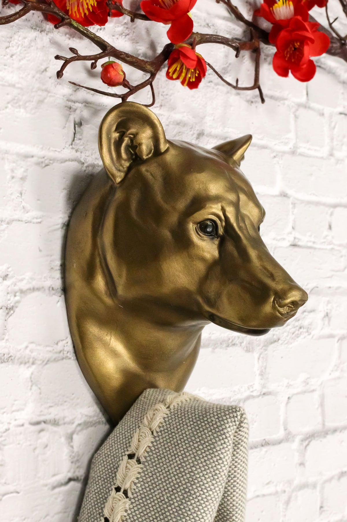 Ebros Rustic Bronzed Grizzly Bear Wall Hook Hanger 7.25" Tall for Light Duty Weight