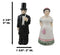 Patriotic American President Abraham Lincoln And Mary Salt Pepper Shakers Set