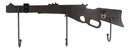 Rustic Western Country Hunter Vertical Barreled Shotgun 3-Peg Wall Hooks Plaque