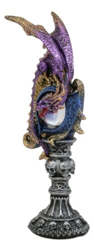 Twilight Perching Dragon On Alchemy Skulls Eye Of Sauron Ocular Tower Figurine