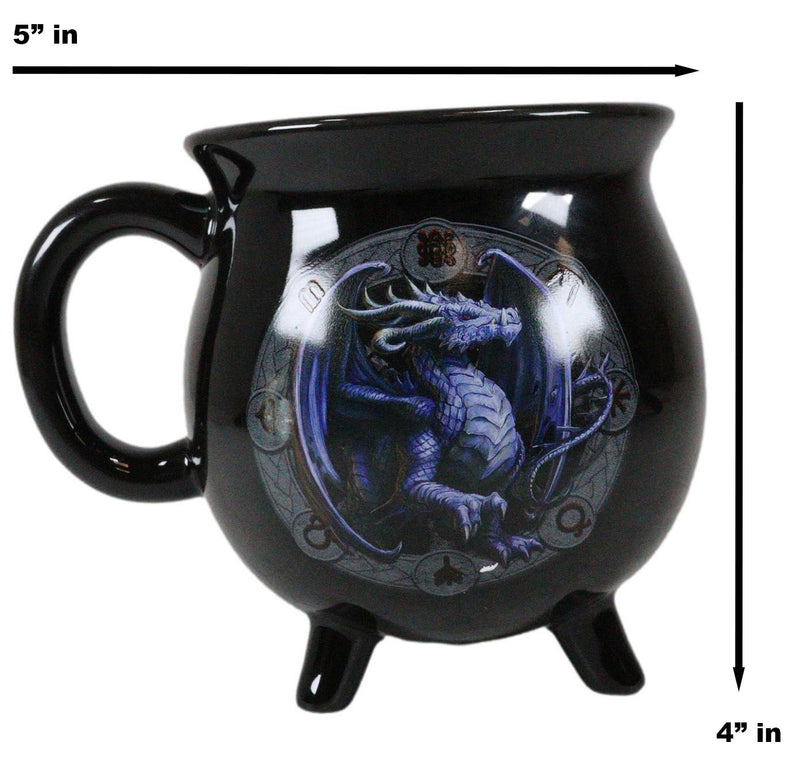 Wicca Sabbats Wheel of The Year Samhain Dragon Heat Color Changing Cauldron Mug