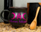 Triple Moon Magic Witch Cauldron Ceramic Mug Or Bowl 32oz With Wooden Spoon