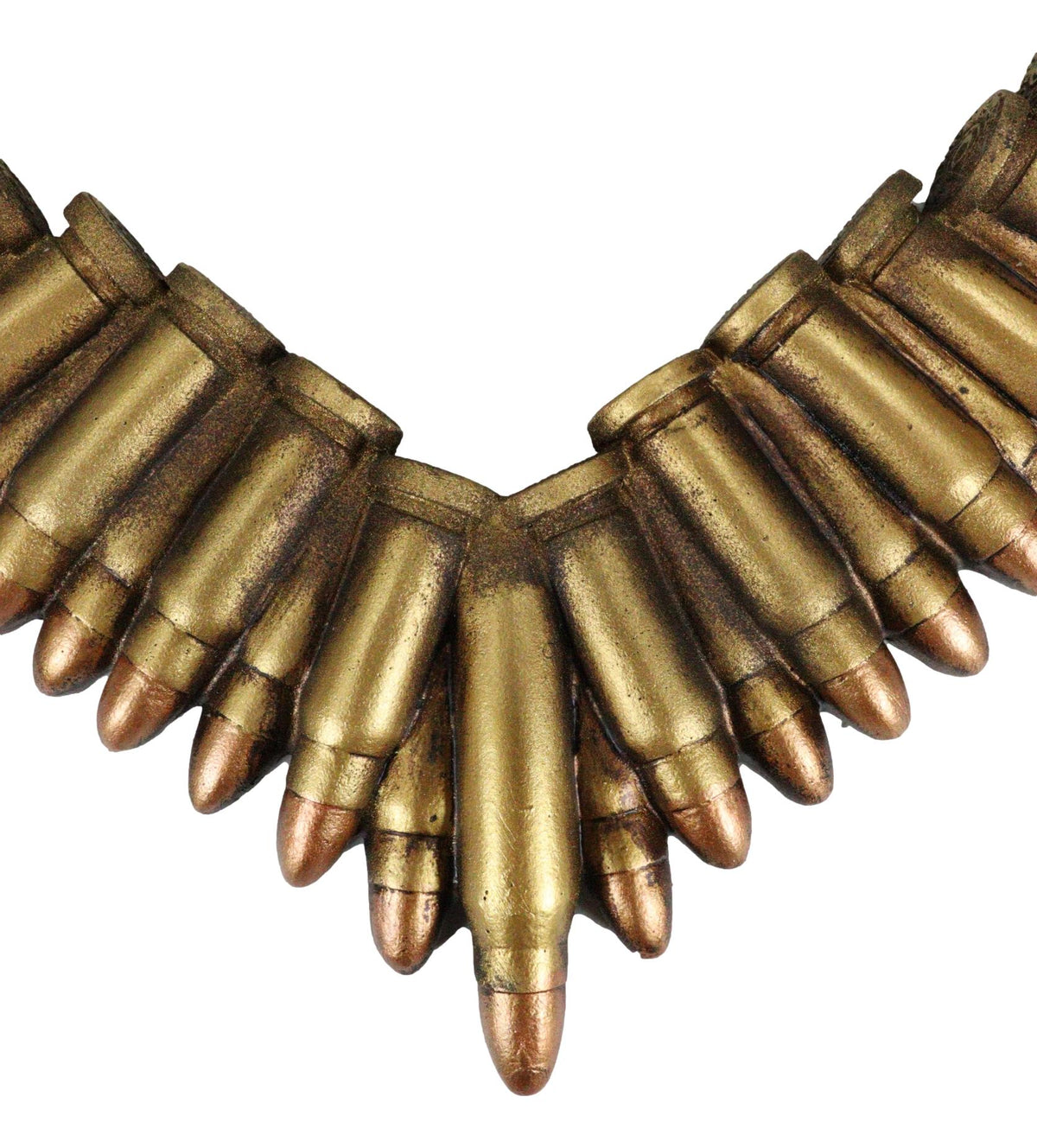 Western Rifle Ammo Shells Gold Tone Bullets Heart Wall Plaque Decorative Accent