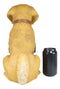 Ebros Large Golden Retriever Puppy  Decor Statue With Jingle Collar Greeting Sign