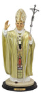 Ebros Large Venerable Pope John Paul II with Papal Ferula Crucifix in Gold Robe Statue 16.75" Tall Vatican Holy Pontiff Saint As Catholic Devout Resin Decor Figurine Brass Name Plate Base