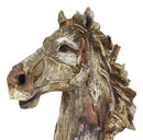 Faux Driftwood Equine Beauty Mustang Horse Head Desktop Plaque Sculpture 8.25"H