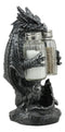 Blackened Spice Medieval Gothic Dragon Salt And Pepper Shakers Set Holder Statue