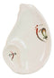 Pack Of 6 Zen Swirl Eggplant Shape Appetizer Sushi Plates With Sauce Compartment