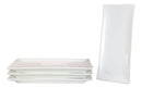Pack Of 4 Modern White Porcelain Sushi Appetizer Dessert Platter Plates 10"L