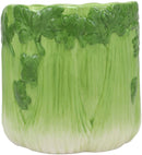 Ebros 4" Tall Ceramic Hearty Vegetable Celery Bunch Dish Bowl Holder Container - Ebros Gift