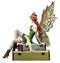 Ebros Steampunk Burlesque Traveler Fairy Sitting On Suitcases Figurine 9" H Victorian Atlas Globe Faerie with Clockwork Wings (Suitcase Atlas)