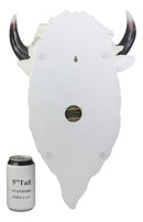 Ebros Sacred Lightning White Buffalo Wall Decor 18"H Faux Bison Head Taxidermy