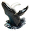 Nautical Ocean Marine Leaping Baleen Humpback Whale Wine Bottle Holder Statue