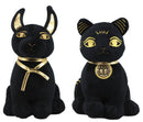 Egyptian Gods Anubis Jackal Dog And Bastet Cat Plush Toys Set Of 2 Stuffed Dolls