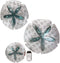 Ebros Silver Sand Dollar 3 Piece Large To Small Size Aluminum Metal Wall Decor