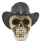 Western Cowboy Rodeo Skull Statue 6.75"Long Day Of The Dead Skull Figurine