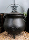 Cast Iron Wicca Triple Moon Shaman Spiral Goddess Cauldron With Handle and Lid