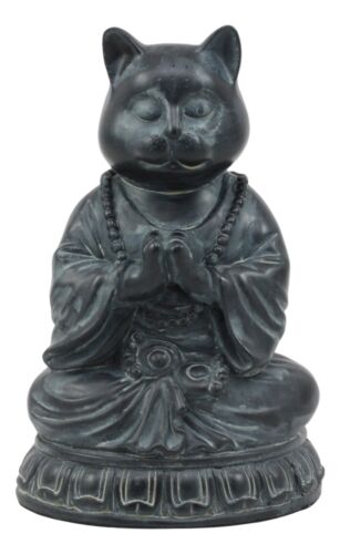 Ebros Buddha Cat Statue Meditating Zen Cat Figurine Cat Memorial Or Spiritual Decor - Ebros Gift