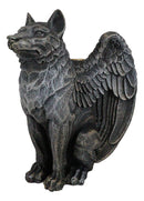 Ebros Sitting Gothic Angel Winged Wolf Candle Holder Statue Denizen Of The Twilight Werewolves Direwolf Fantasy Decor Sculpture For Halloween Underworld Macabre Mystic Decorative Candleholder Figurine