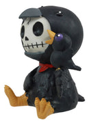 Large Furrybones Raven Suit Leopold Skeleton Statue 3.5"H Raven Crow Furry Bones