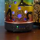 Ebros Yoga Seven Chakra Color Aroma Diffuser with Light Home Decor Statue Figurine