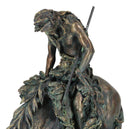 Large End of Trail Bronze Finish Native American Warrior On Horse Figurine