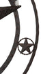 24"D Rustic Western Lone Star Welcome Metal Circle Wall Plaque Gate Sign