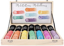 Ebros 7 Chakra Meditation Stones - 42 Pieces Set with Pouches and Display Case